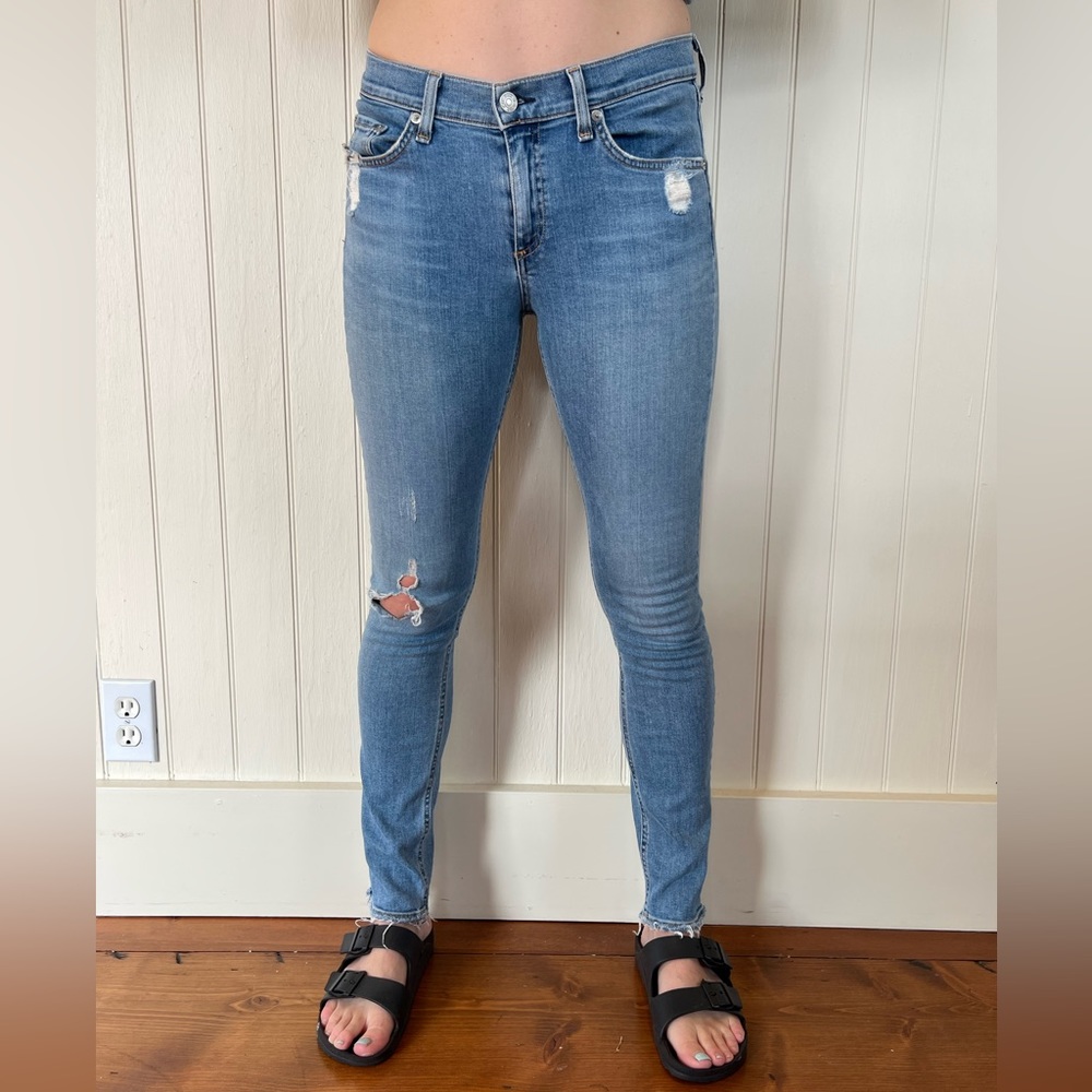 Rag & Bone Skinny Distressed mid-rise Jeans - 29